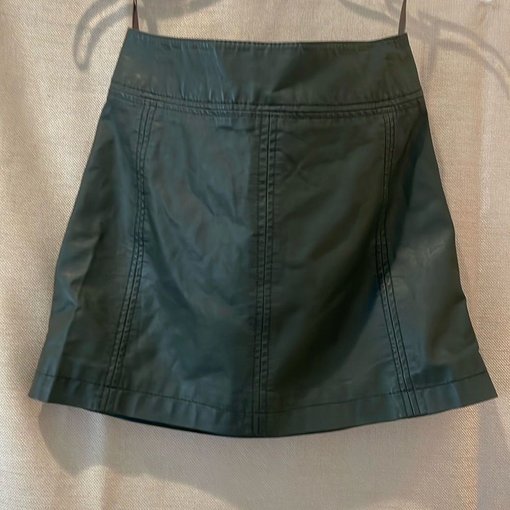 Free People leather mini skirt